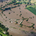  flooded caravans great River Severn floods  from the air