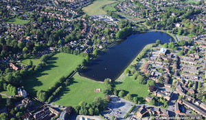 Stowe Pool Lichfield from the air