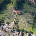 Old Cemetery St. Neots  from the air