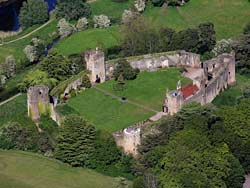 aerial photograph of Caldicot Castle