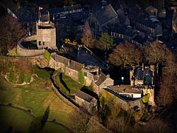 aerial photograph of clitheroe castle