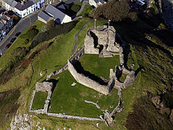 aerial
                    photograph of Criccieth castle uk
