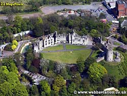 aerial photograph of Dudley Castle West
                    Midlands England UK