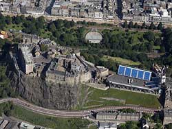 aerial photographs of Edinburgh Castle