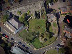 aerial photograph of Neath Castle South Wales