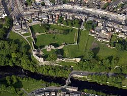 aerial photograph of barnard castle north
                    yorkshire uk