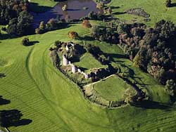aerial photo of chartley castle