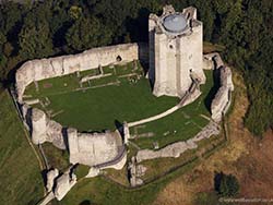 aerial
                  photograph of conisbrough castle uk
