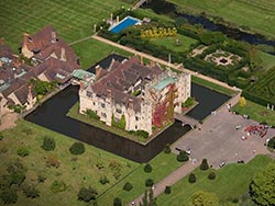 aerial photograph of Hever castle in kent