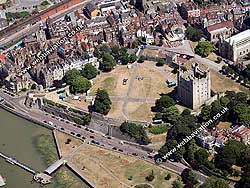 aerial
                    photograph of rochester castle