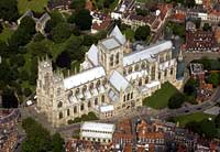 aerial
                            photograph of york minster