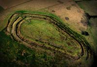 aerial photograph of Caer Caradoc hillfort
                  Shropshire England UK
