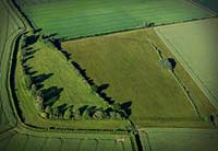 aerial photograph of High Banks Roman / Iron
                    Age Fort at Ovington Norfolk England UK.