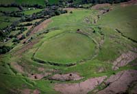 aerial
                      photograph of Nordy Bank Iron Age Hillfort
                      Shropshire England UK