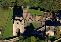 aerial photograph of shap abbey England UK