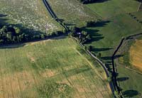 aerial photograph of Woodcock Hall Roman Fort ,
                    Saham Tooney, Norfolk.