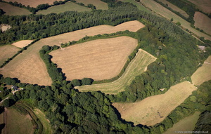 Golden Camp hillfort Probus  Cornwall aerial photograph