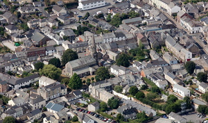 Lostwithiel Cornwall from the air 