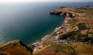 Trebarwith Strand from the air