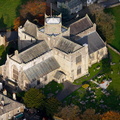Cartmel Priory Cumbria aerial photograph  