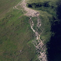 footpath erosion at Cat Bells in the Lake District from the air
