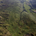 Hardknott Roman Fort , Parade Ground & Pass Cumbria from the air