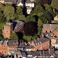 St Andrew's Church Penrith from the air