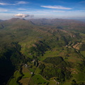 Eskdale and Scafell Pike in the Lake District from the air