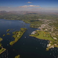 Windermere in  the Lake District aerial photograph  