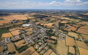 North Tawton Devon  from the air