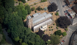 St Peter's Church, Tiverton from the air
