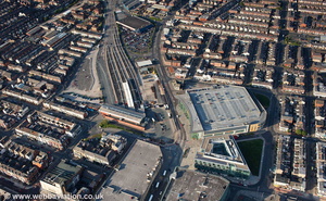 Blackpool North railway station aerial photograph