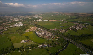 Hapton, Burnley, Lancashire from the air