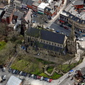 St Mary's Church Bury from the air 