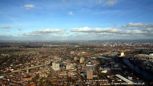 Eccles Greater Manchester, from the air