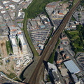 Green Quarter Manchester during construction aerial photo 