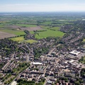 Ormskirk town centre from the air