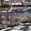 construction of  Media City Salford Quays from the air