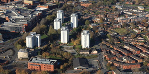 Scholes Wigan from the air