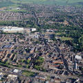 Melton Mowbray town centre aerial photograph