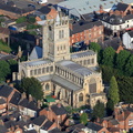 Medieval St Mary's Church, Melton Mowbray aerial photograph