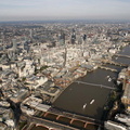  London showing the area around Blackfriars and Victoria Embankment  from the air