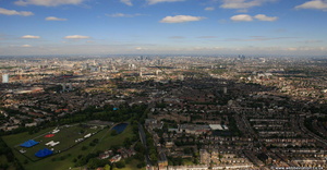 Clapham panorama from the air