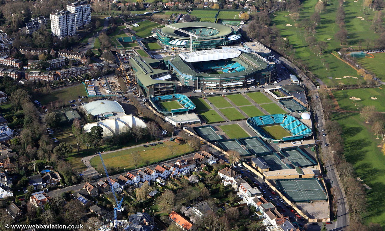 All England Lawn Tennis-Croquet Club Wimbledon from the air | aerial  photographs of Great Britain by Jonathan . Webb
