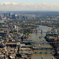River Thames in London  aerial photo  