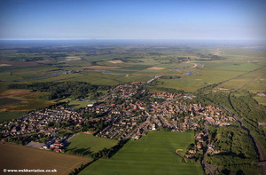 aerial photograph of Acle on the Norfolk Broads England UK 