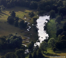 aerial photograph of River Glaven Norfolk UK