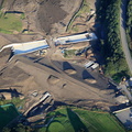  Eller Beck flood defenses & dam , Skipton  aerial photograph