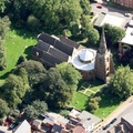 The Holy Sepulchre Church, Northampton   from the air