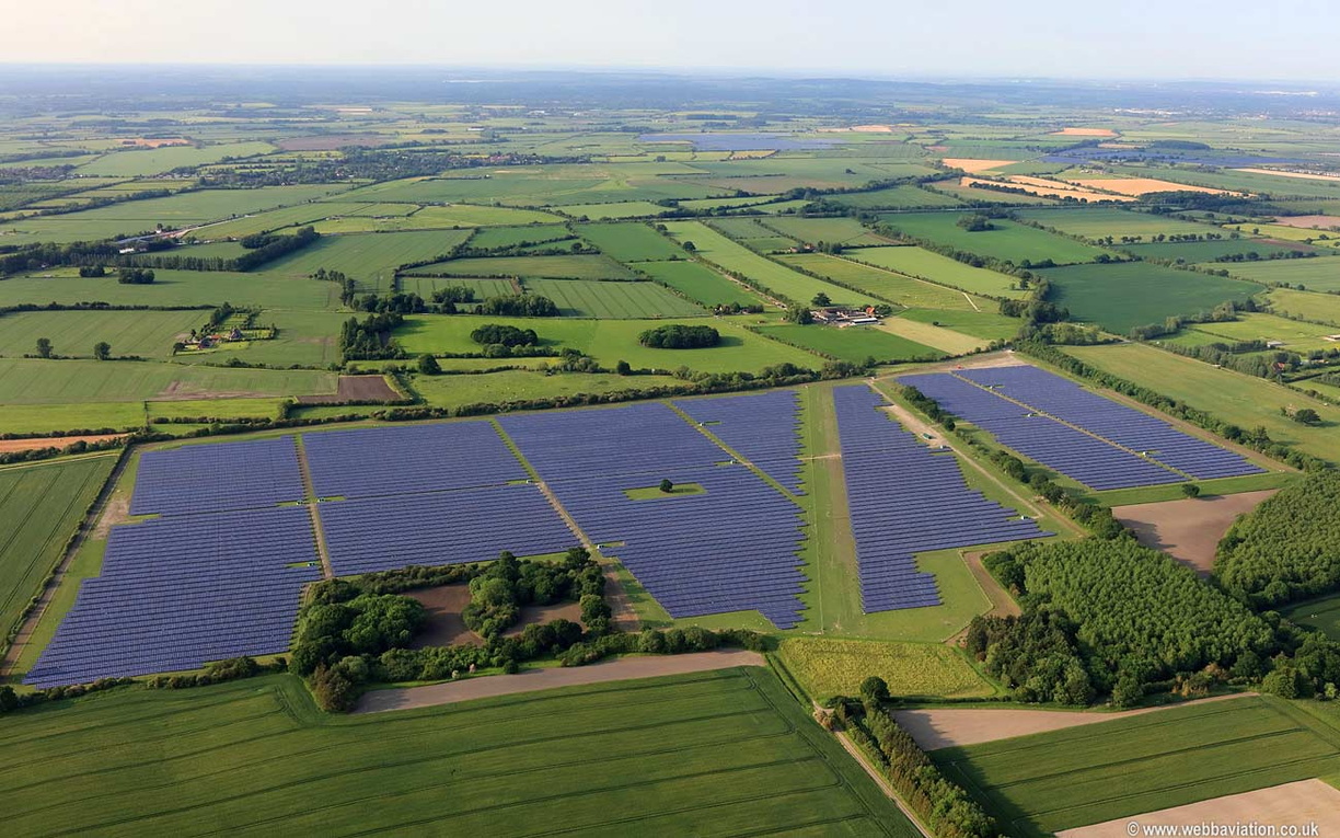 Elms Farm Solar Park Grove Oxfordshire  aerial photograph